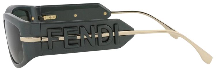Fendi Shield Injection Sunglasses Green