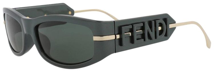 Fendi Shield Injection Sunglasses Green