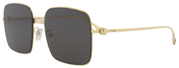 Fendi BAGUETTE FE40123U 30A Women  BRAND NEW Sunglasses Square Endura Gold Smoke Fendi | Accessories | Fendi Baguette Fe423u 30a Men Brand  main image 4