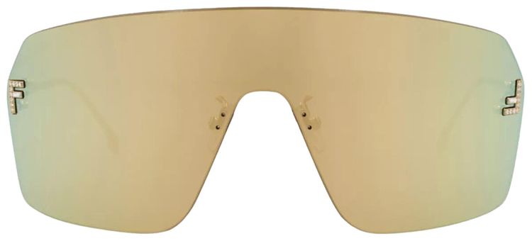 Fendi Shield Sunglasses Gold