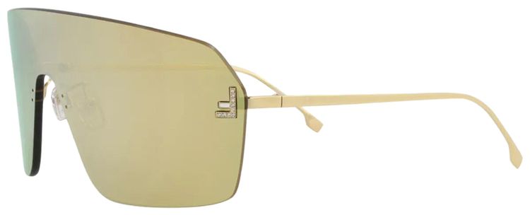 Fendi Shield Sunglasses Gold