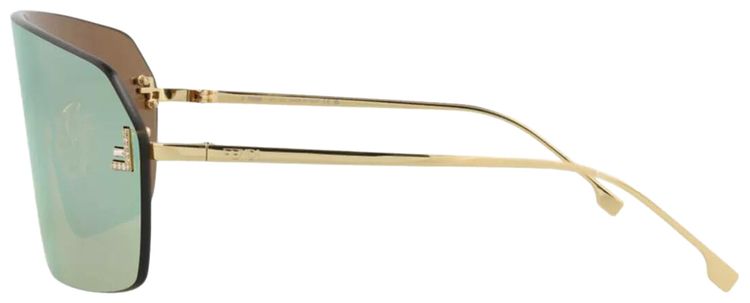 Fendi Shield Sunglasses Gold