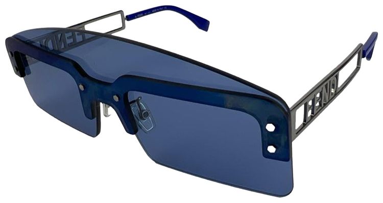 Fendi Shield Sunglasses RutheniumBlue