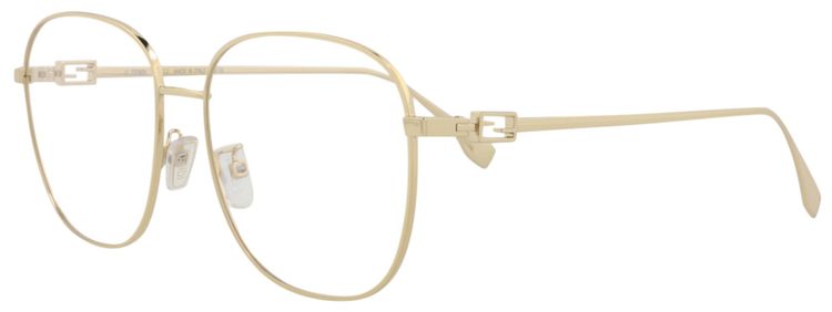 Fendi Square Optical Glasses GoldTransparent