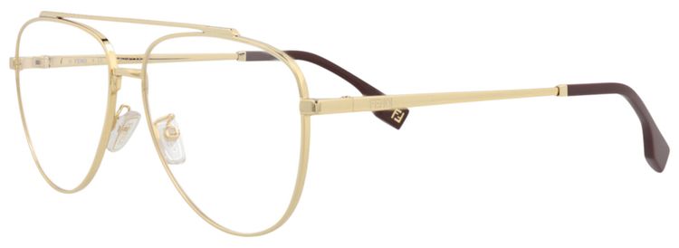 Fendi Aviator Optical Glasses GoldTransparent