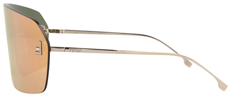 Fendi Shield Sunglasses Gold