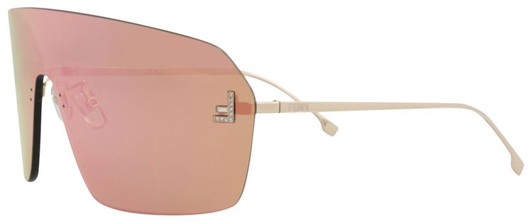 Fendi Shield Sunglasses Gold