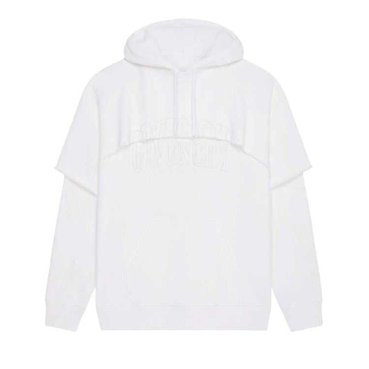 Givenchy Layered Hoodie White