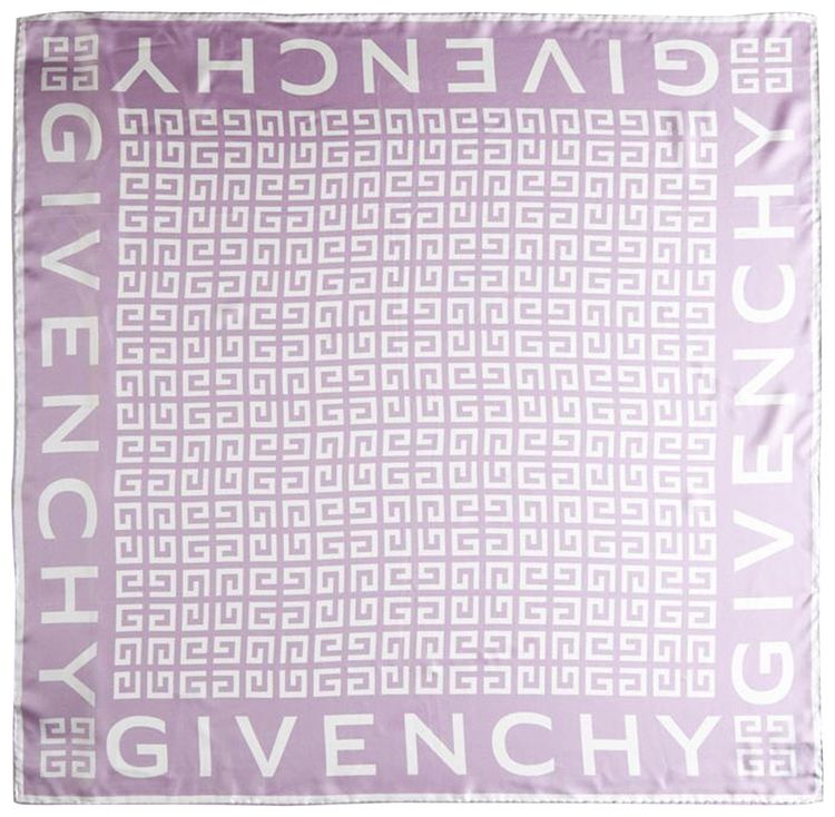 Givenchy 4G Logo Silk Scarf OldPinkWhite