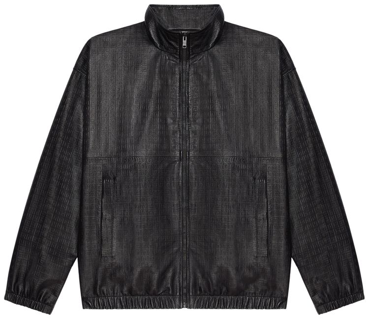 Givenchy Embossed Leather Jacket Black