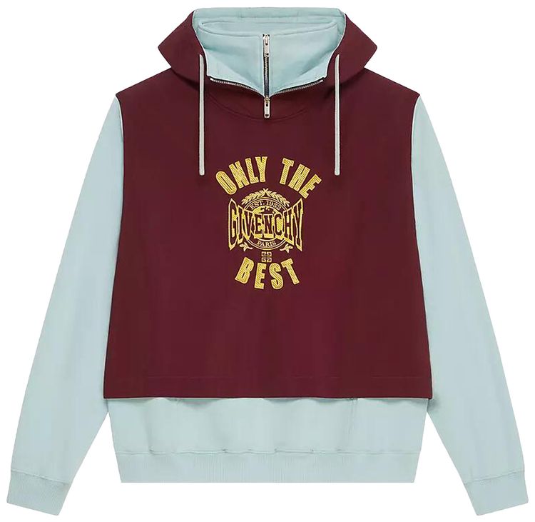 Givenchy Double Layered Hoodie Aubergine Grey