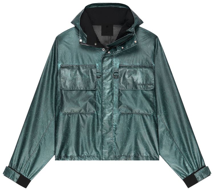 Givenchy Crinkle Printed Windbreaker Silver