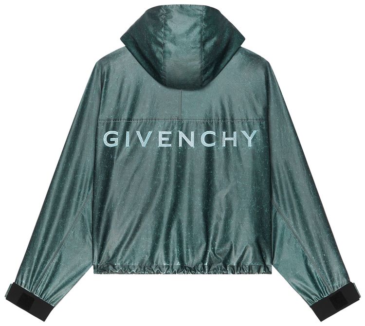 Givenchy Crinkle Printed Windbreaker Silver