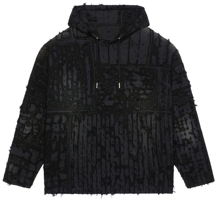 Givenchy Destroyed Oversized Hoodie Black
