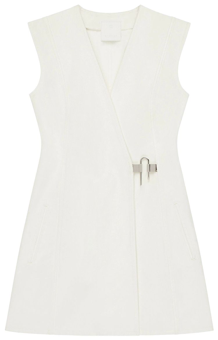 Givenchy Sleeveless Denim Dress White