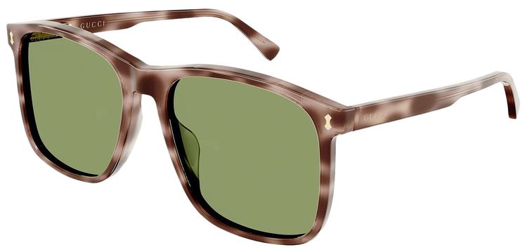 Gucci Square Sunglasses HavanaGreen