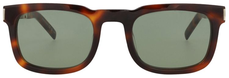 Saint Laurent Square Sunglasses HavanaGoldGreen