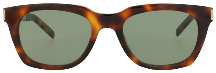 Saint Laurent Square Sunglasses HavanaGoldGreen