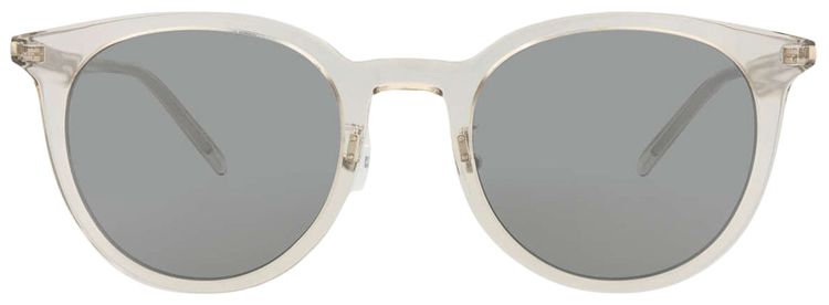 Saint Laurent Round Sunglasses BeigeSilver