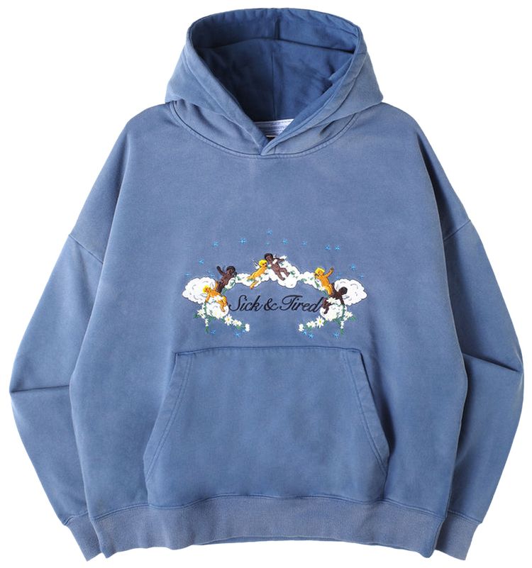 Jungles Sick And Tired Vintage Hoodie Blue