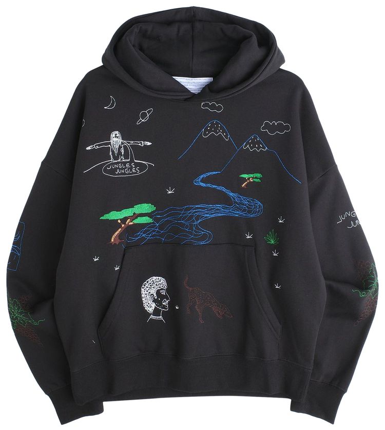 Jungles Questions Hoodie Black