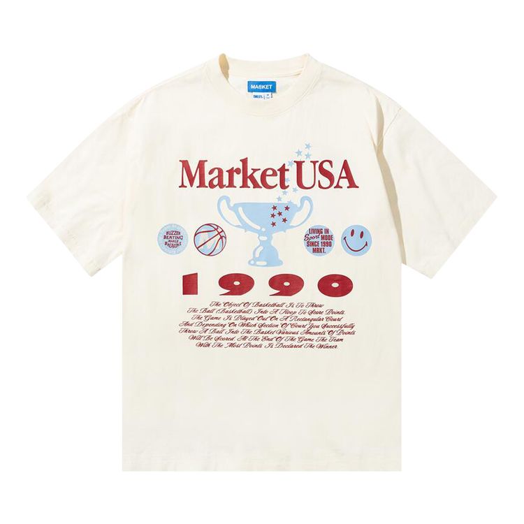 Market x Smiley 1990 T Shirt Butter Cream
