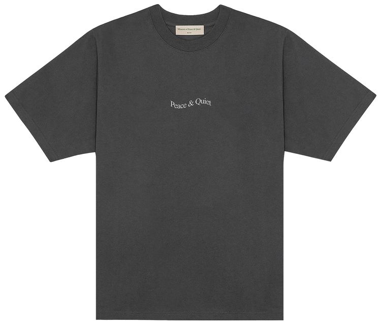 Museum of Peace  Quiet Wordmark T Shirt Black