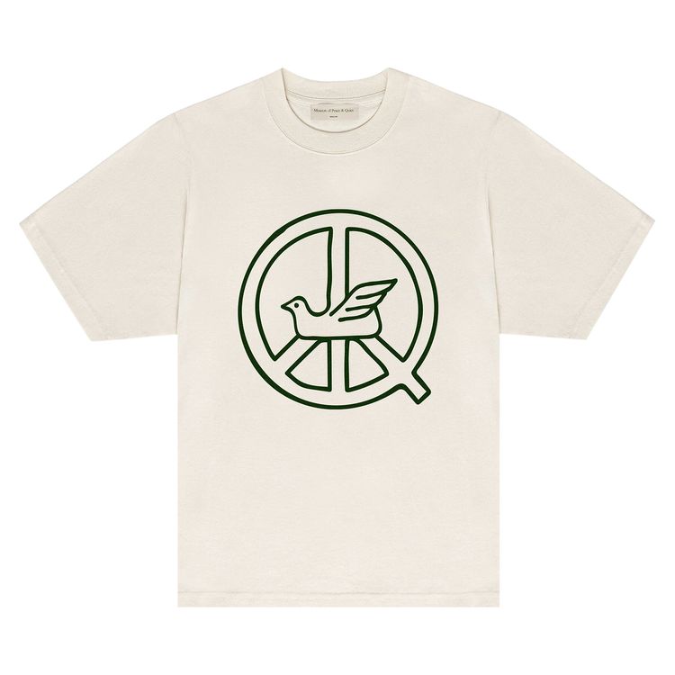 Museum of Peace  Quiet Peaceful Dove T Shirt Bone