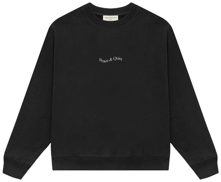 Museum of Peace  Quiet Wordmark Crewneck Black