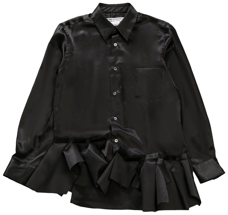 Comme des Garcons Frill Hem Blouse Black