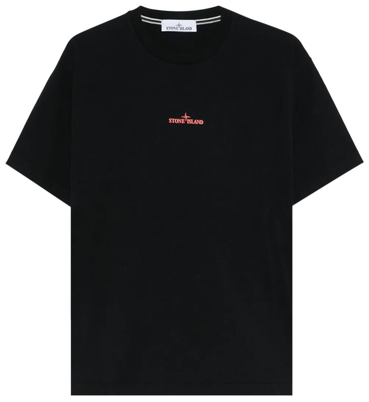 Stone Island Compass Camo Logo T Shirt Black