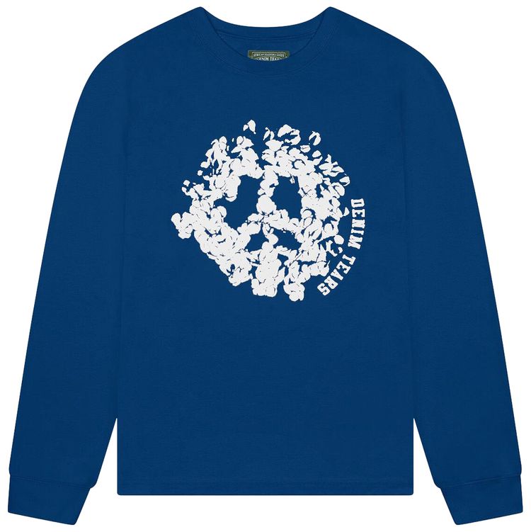 Denim Tears Peace Wreath Long Sleeve Tee Navy