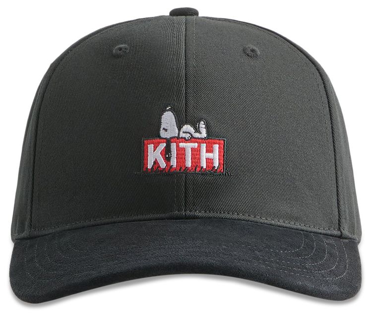 Kith For Peanuts 75 Twill Aaron Classic Cap With Suede Brim Black