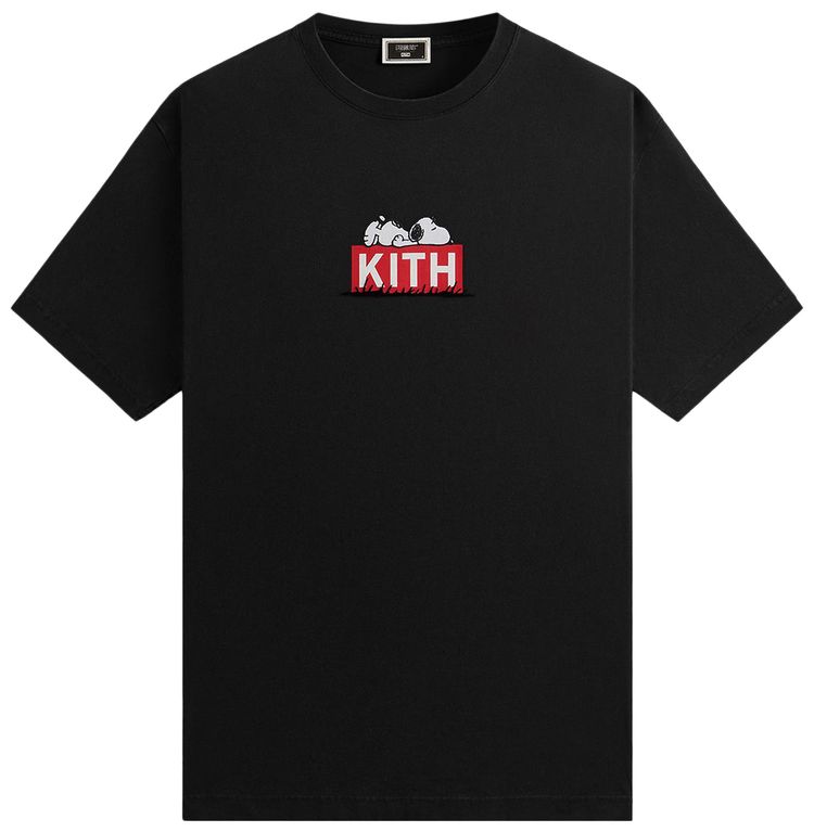 Kith For Peanuts Doghouse Classic Logo Tee Black