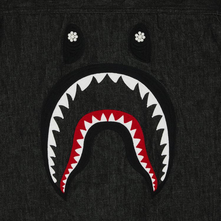 GOAT Exclusive BAPE Pearl Shark Denim Jacket Type 02 Black