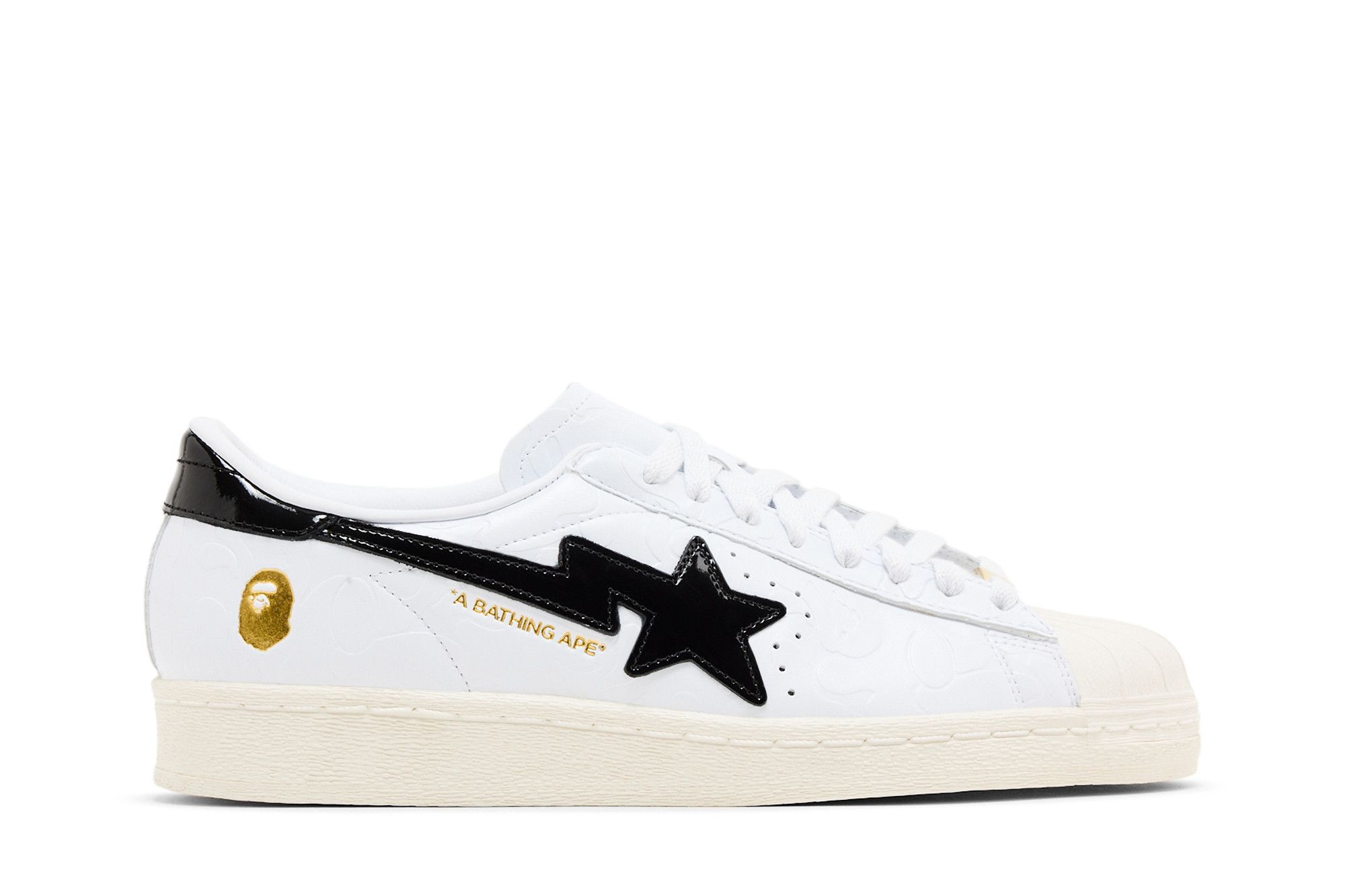 Adidas X Bape X Neighborhood Superstar, Blue/blue Size 7