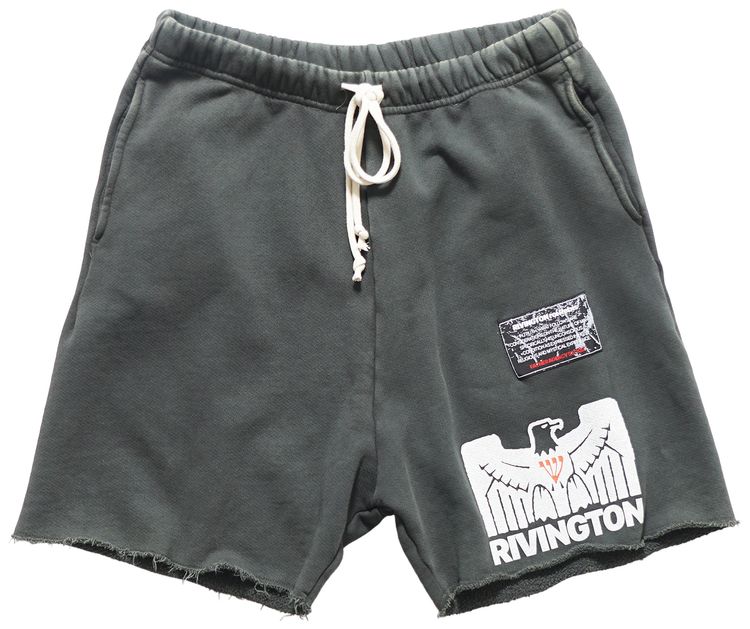 RIVINGTON roi Rebis Flag Track Shorts Black