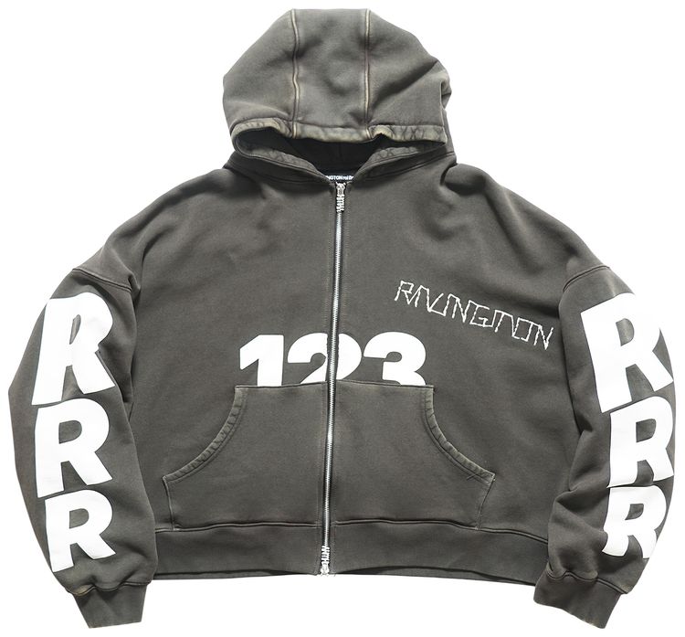 RIVINGTON roi Rebis Uso 123 CVA Zip Hoodie Mechanic Black