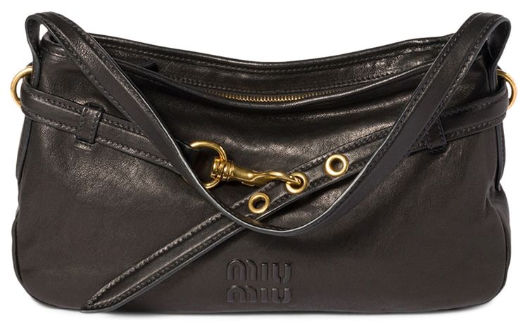Miu Miu Aventure Nappa Leather Bag Black