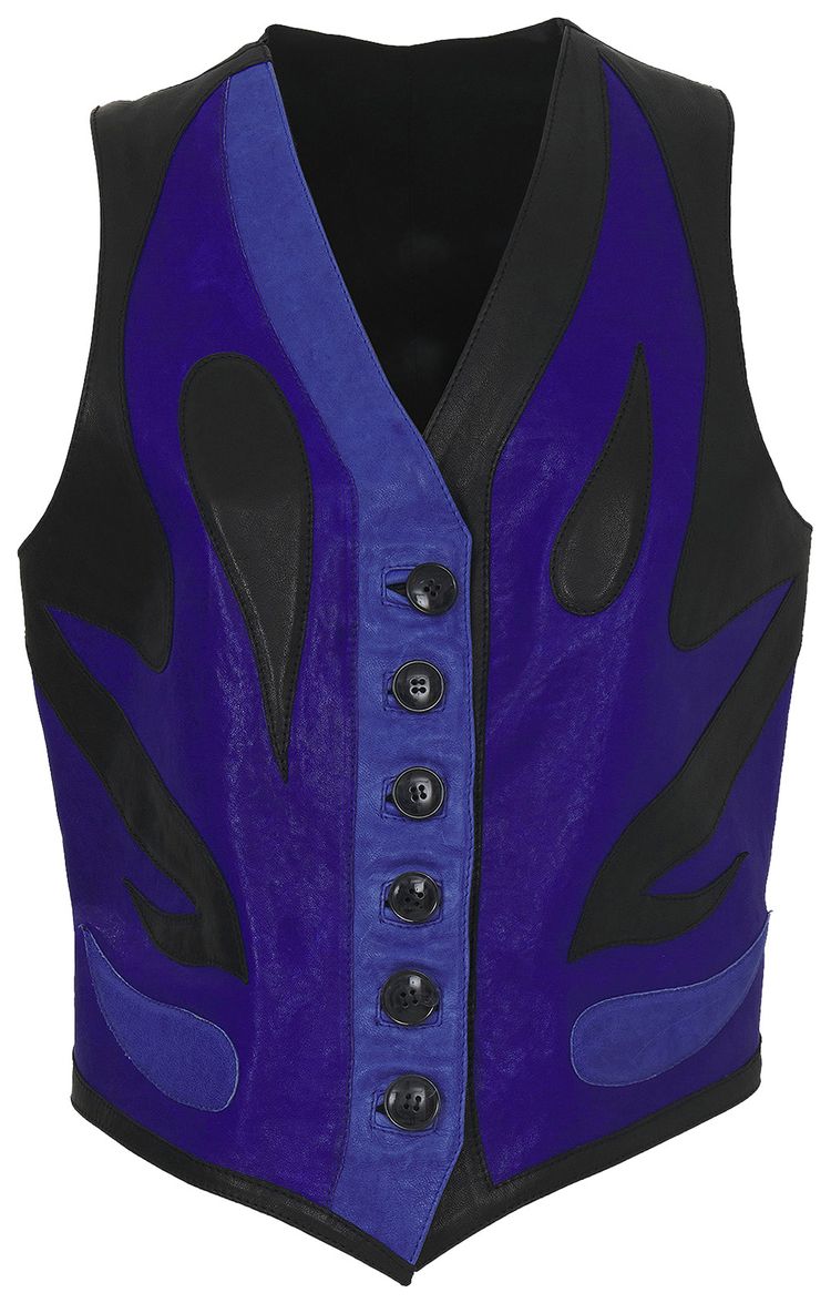 Martine Rose Applique Waistcoat BlackBlue