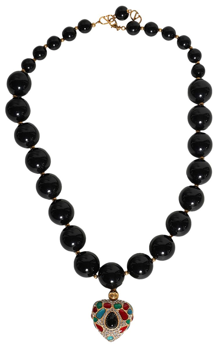 Valentino Coeur Royal Necklace Black