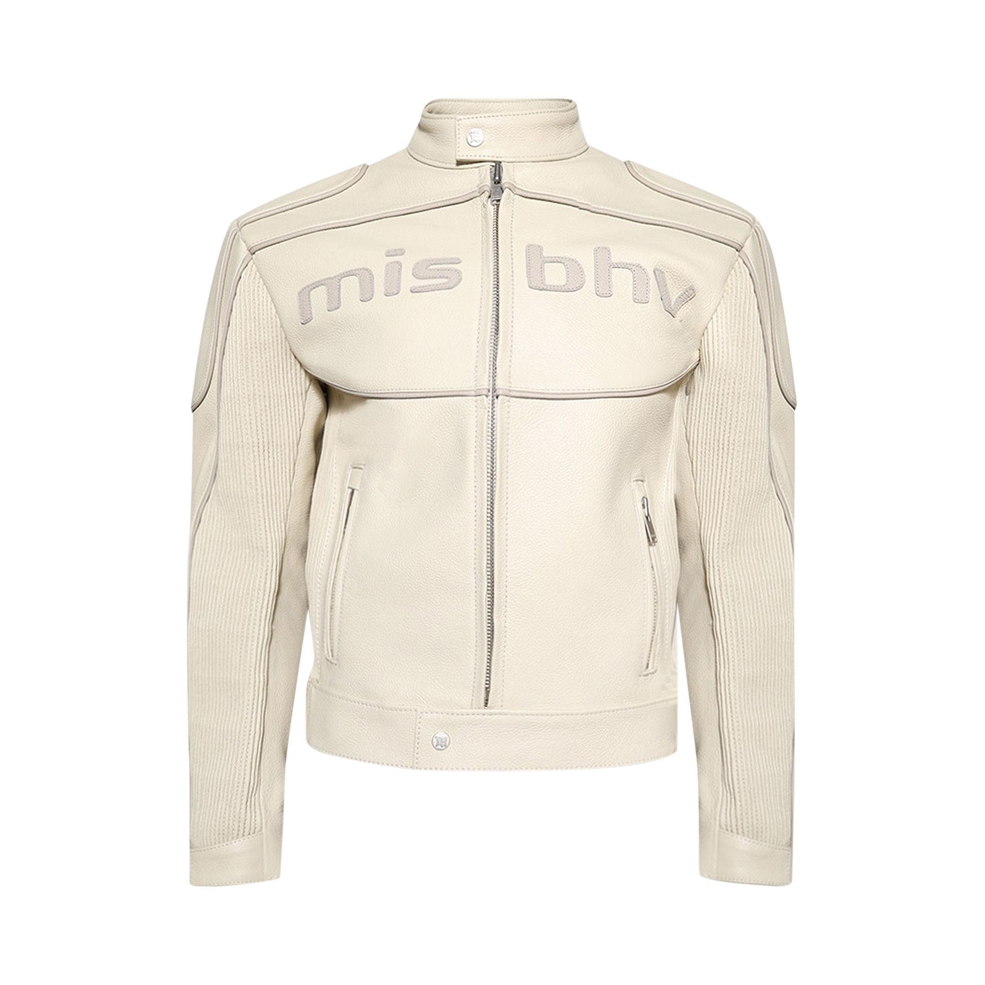 Buy MISBHV Motorcycle Leather Jacket 'Beige' - 250M407 | GOAT