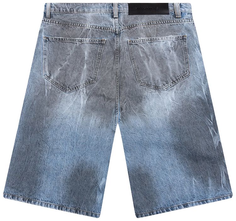 Nahmias Thrashed Baggy 5 Pocket Shorts Light Wash