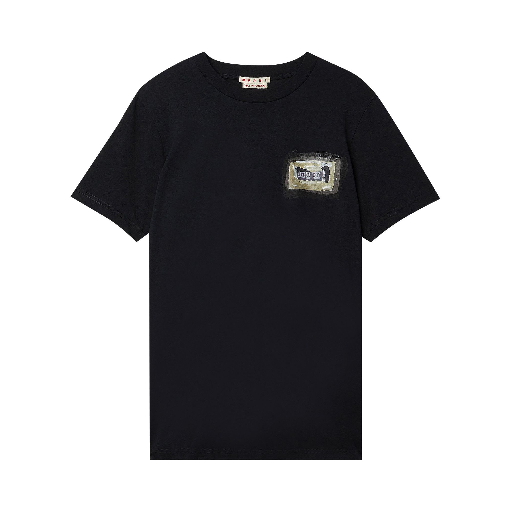 ■MARNI■ Logo Print Short Sleeve T-Shirt Black HUMU0198PNUS Buy Marni Logo Printed T-Shirt 'Black' - HUMU0198BP USCX92