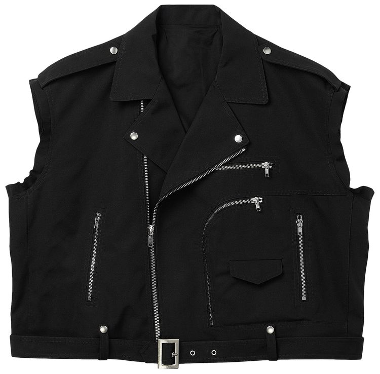 Rick Owens Bauhaus Stooges Cropped Vest Black