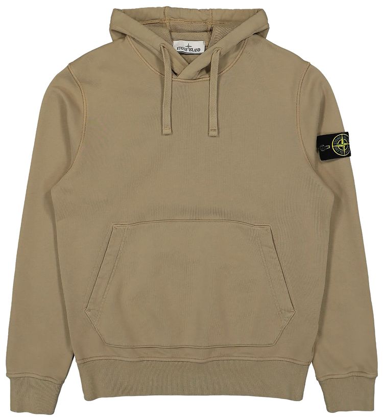 Stone Island Fleece Garment Dyed Hoodie Sand