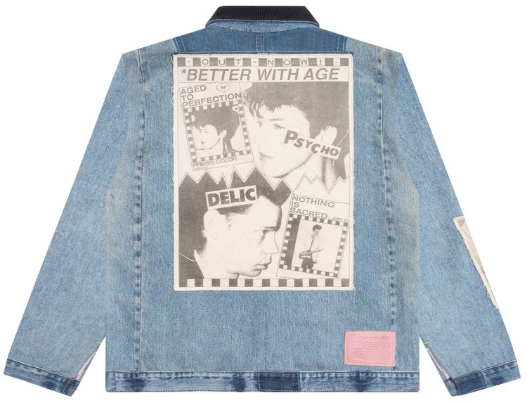 Better With Age Rock City Reconstructed Denim Jacket Indigo