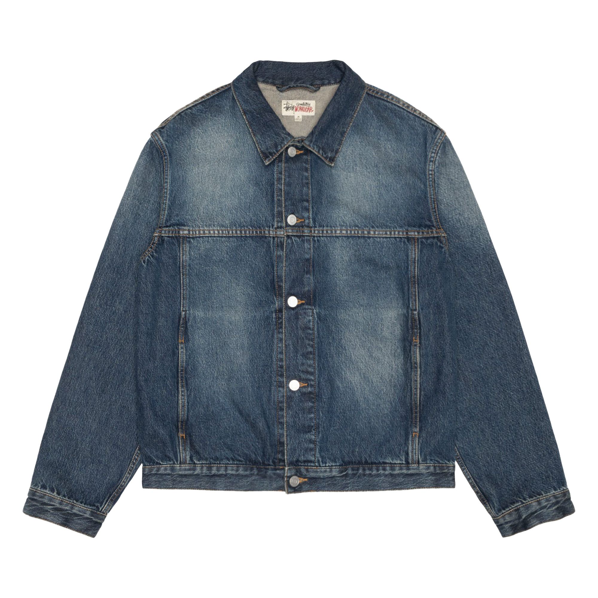 Buy Stussy Trucker Jacket Vintage Denim 'Indigo' - 115839
