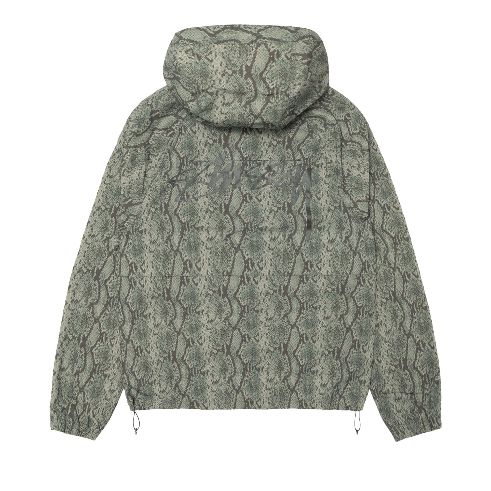 Buy Stussy Beach Shell Snake Print Nylon 'Olive' - 115851