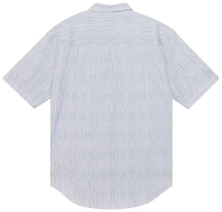 Stussy Wavy Striped Short Sleeve Shirt Blue